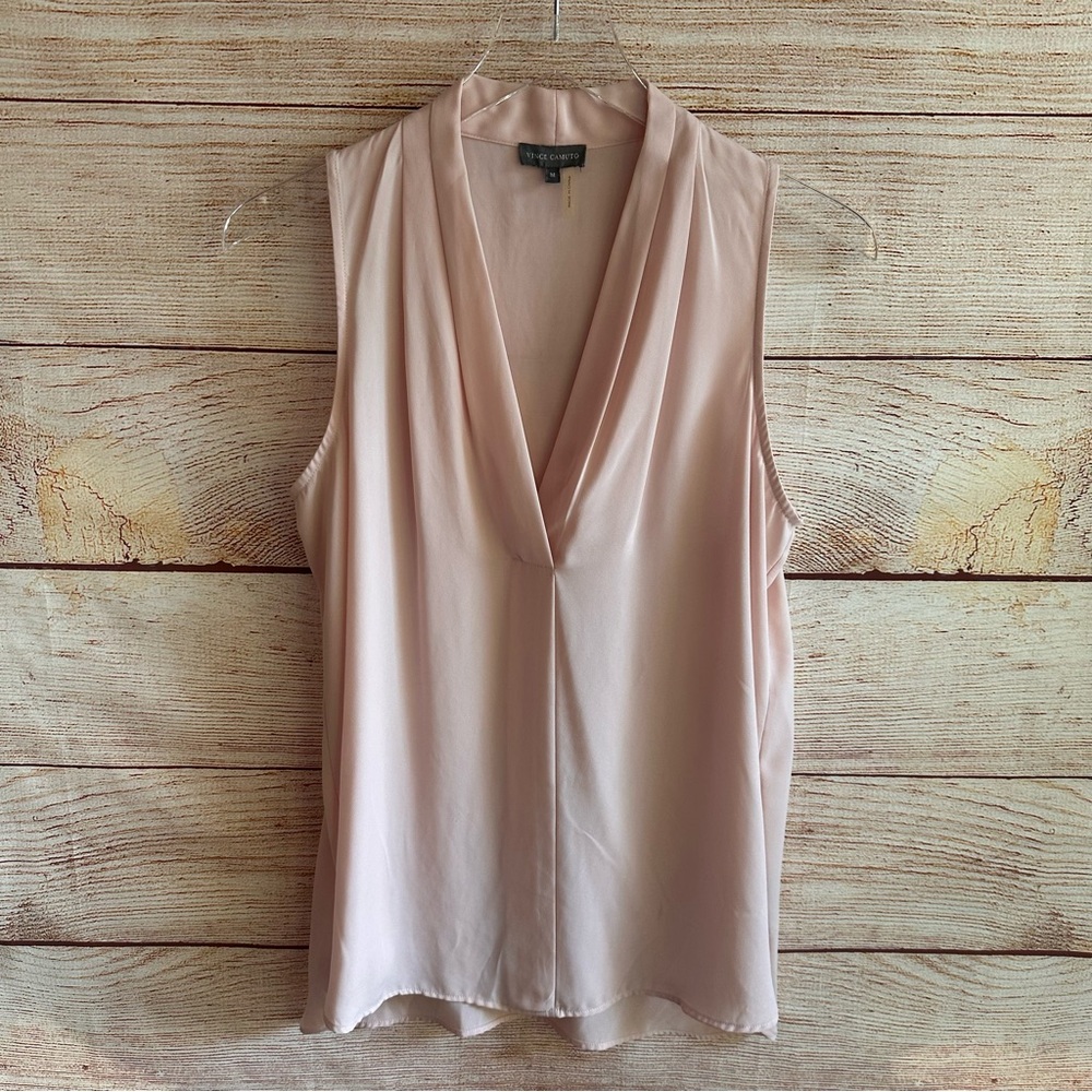 Vince Camuto Light Pink Drape Neck Top